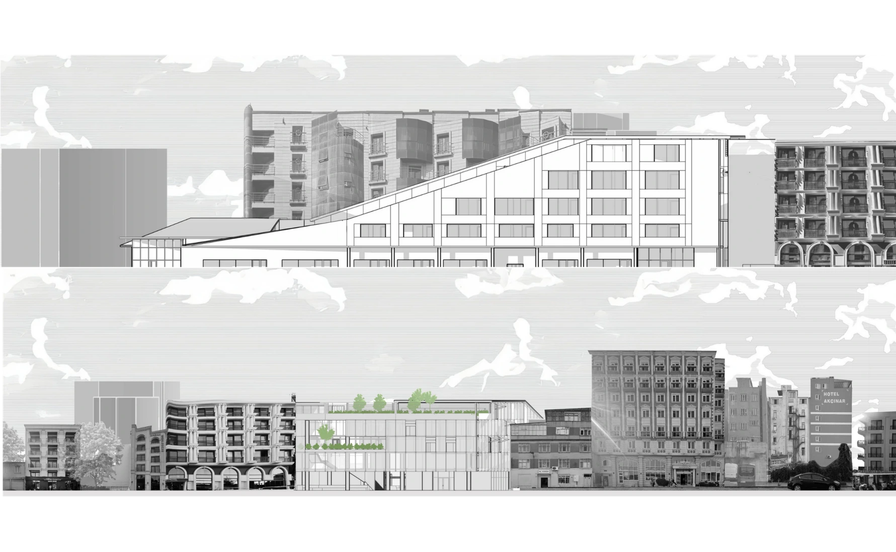 City Rooms, section drawing